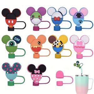 NIP Disney 10pc Straw Toppers